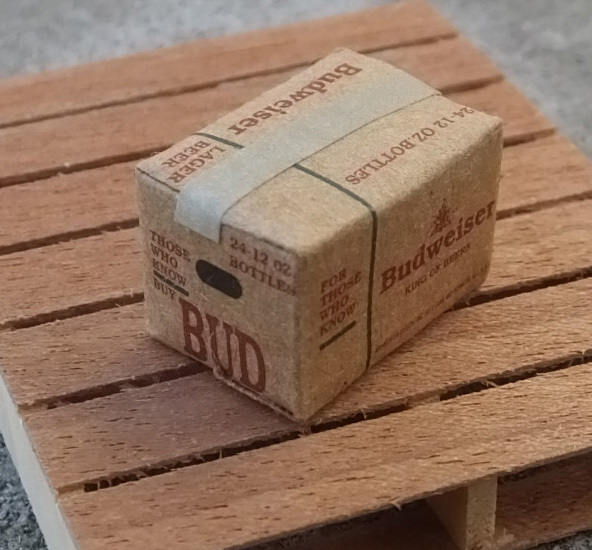 Budweiser Beer Case Miniature 1/24 Scale G Scale Diorama Accessory Item