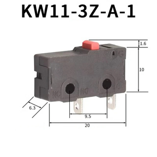 10 PCS  KW11-3Z-A-1  Micro Switch 2/3Pin NO/NC Mini Limit Switch 5A 250VAC