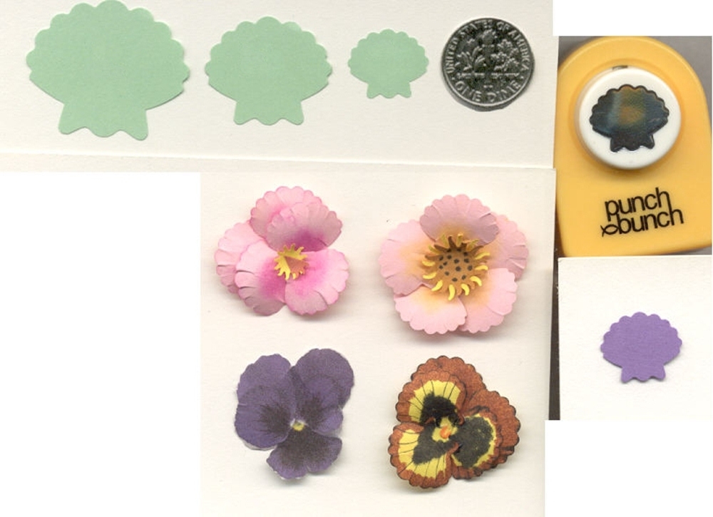 Small  5/8"Punch Bunch Sea Shell Paper Punch-Quilling-Cardmaking-Scrapbooking