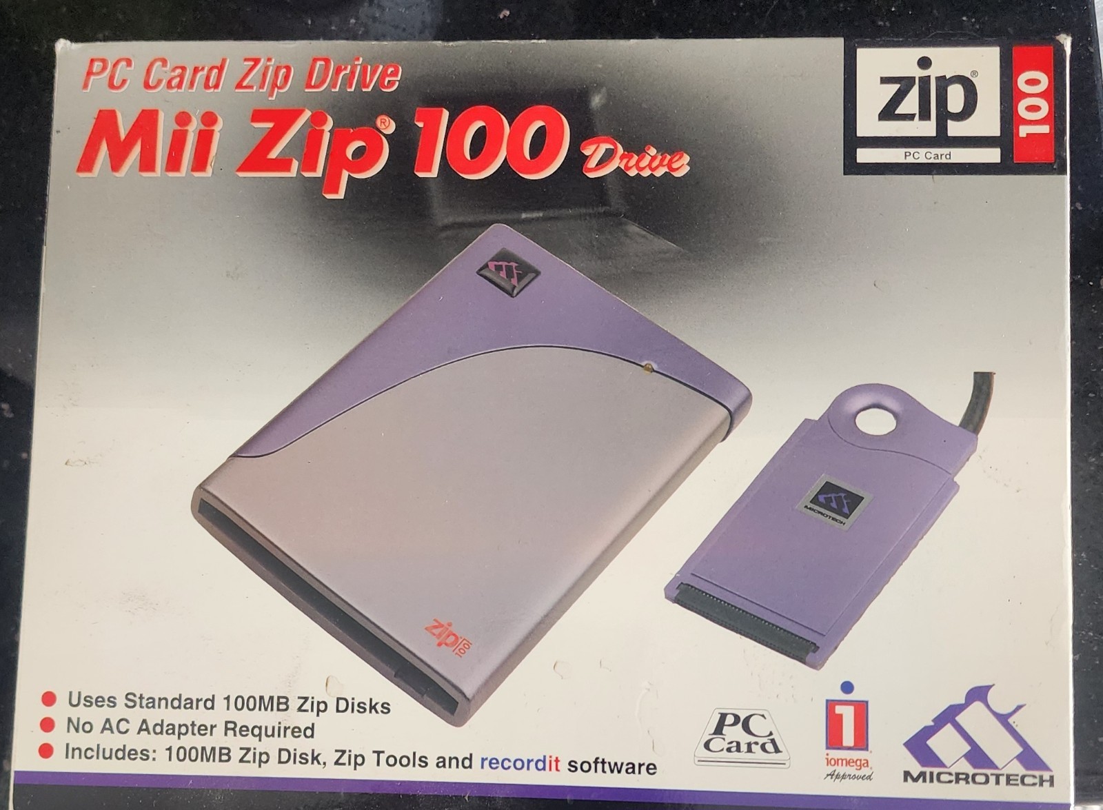 Microtech Mii Zip100 Drive PC Card Zip Drive Windows 95 & w/ Zip Drives