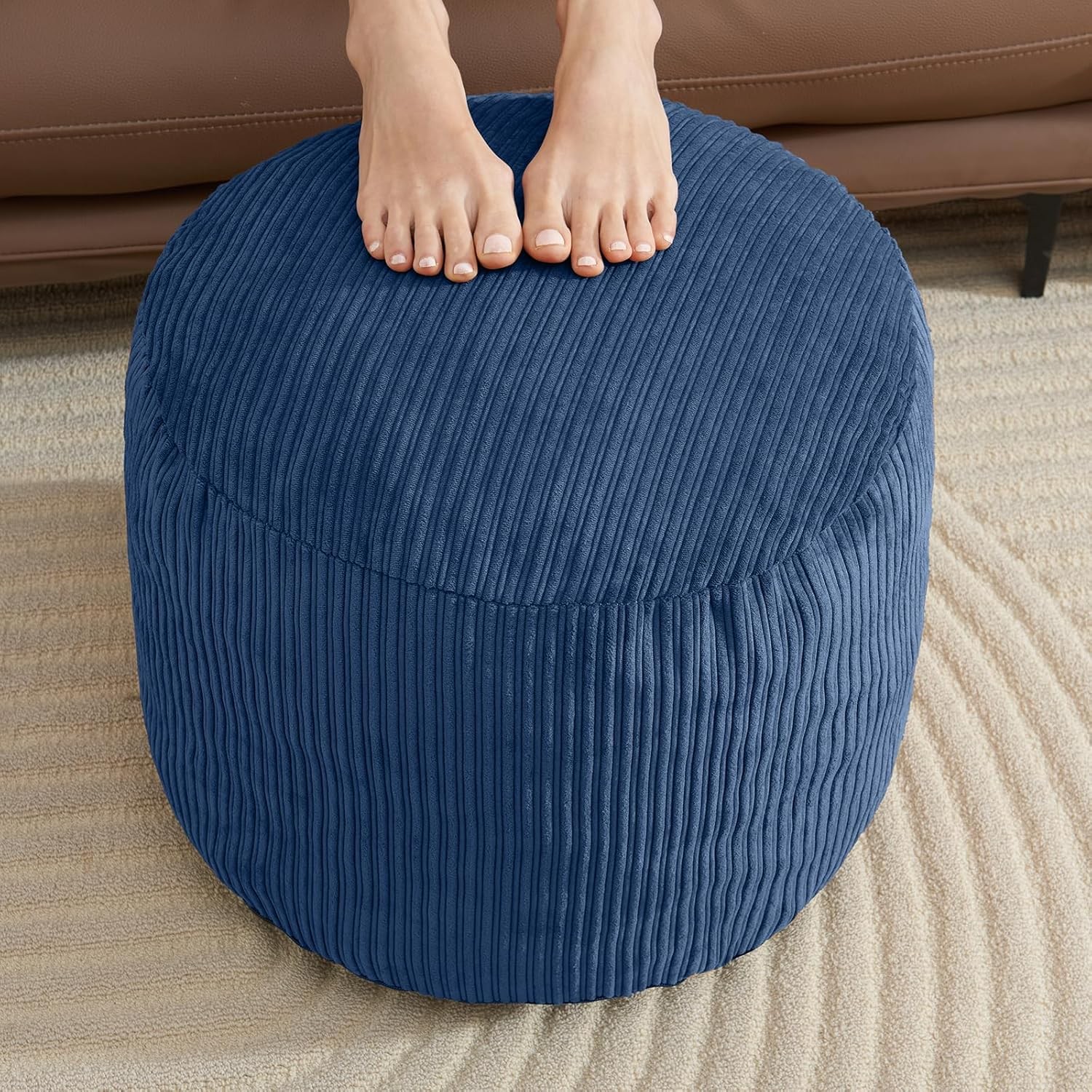 Pouf Ottoman Foot Stools Ottoman W/ Foam Small Corduroy Ottomans Living Room