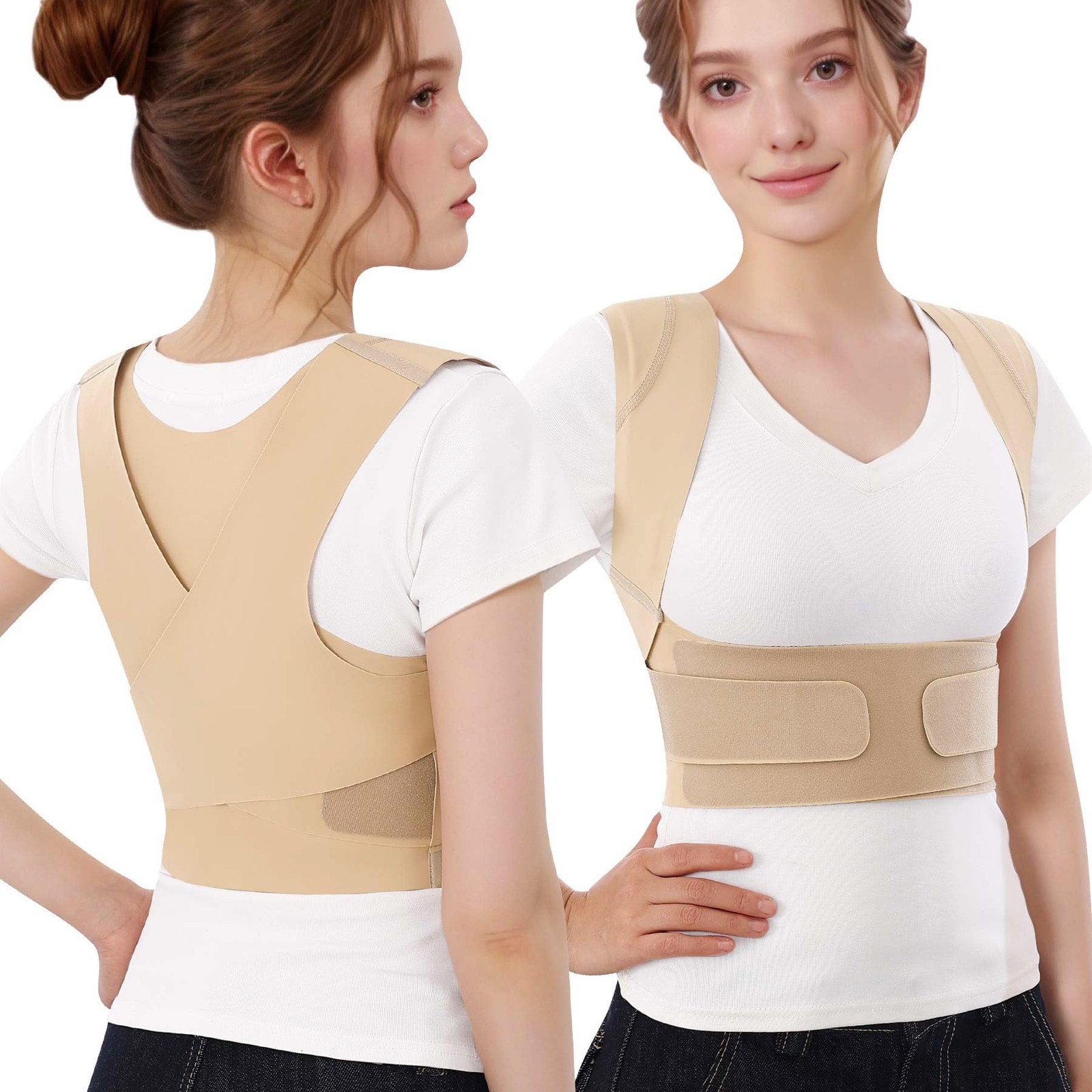 Posture Corrector for Back Brace Lower Pain Straightener Braces Scoliosis Upp...