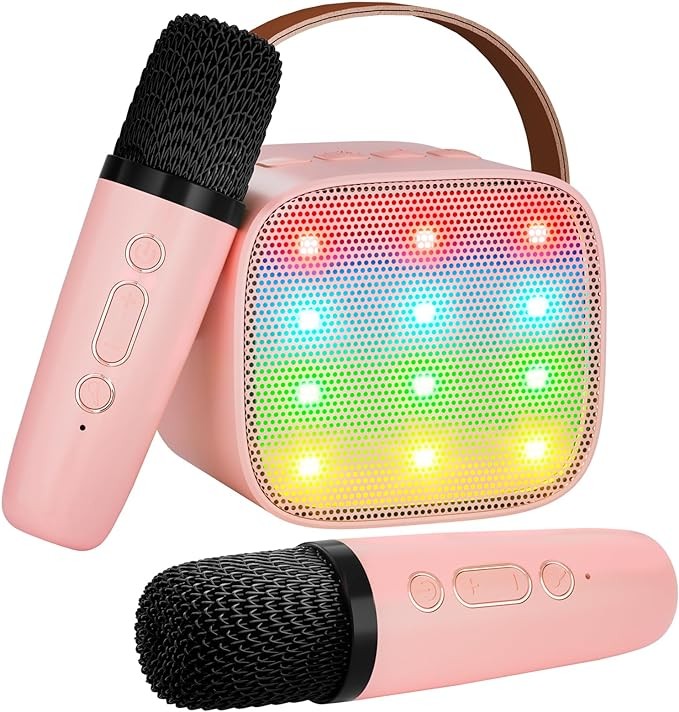 HuiJuKeJi Kids Karaoke Machine Portable Speaker 2 Wireless - Scratch & Dent
