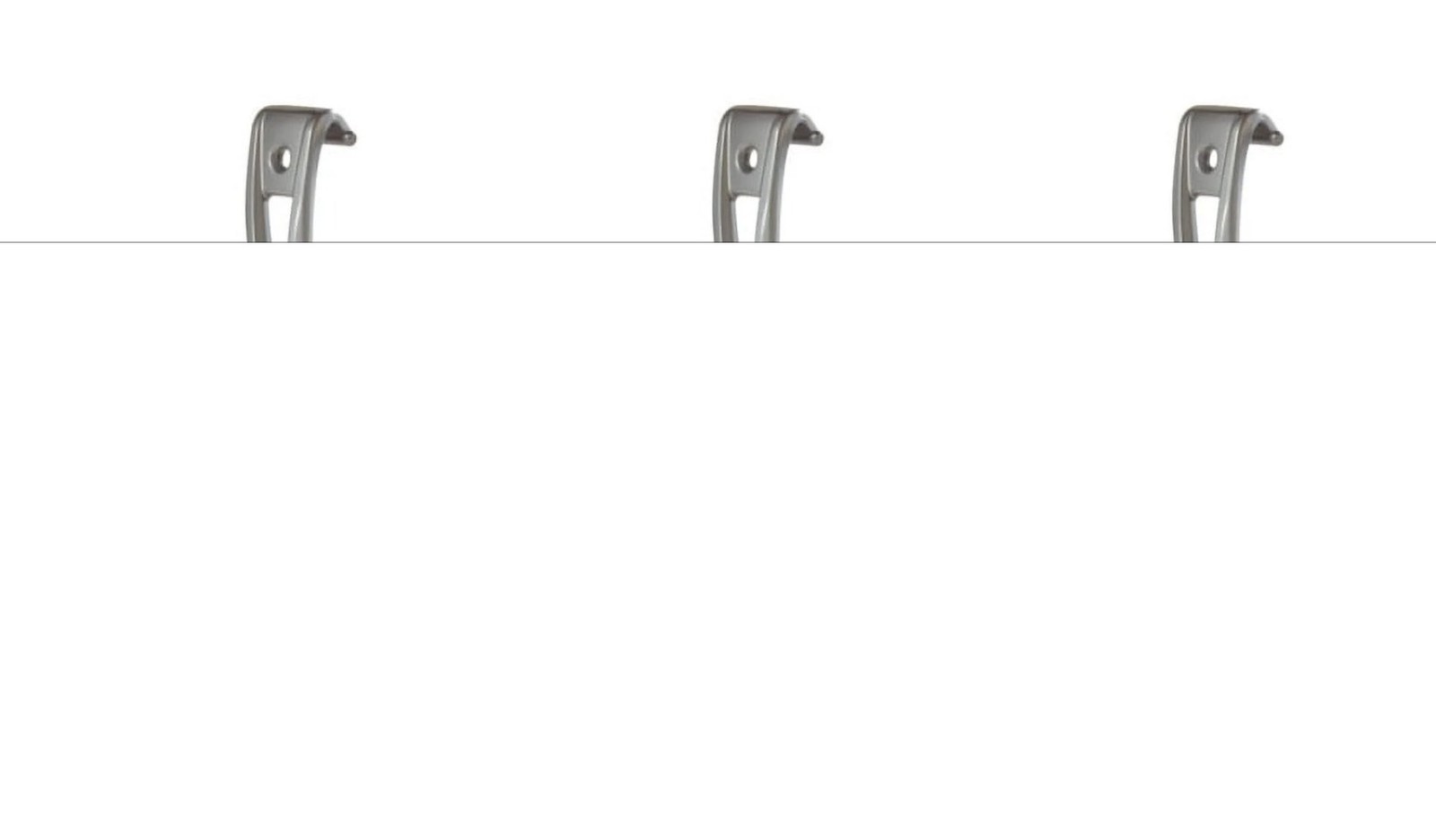 Garage FastTrack Rail Compact Hook Bundle, 3-Pack, Satin Nickel