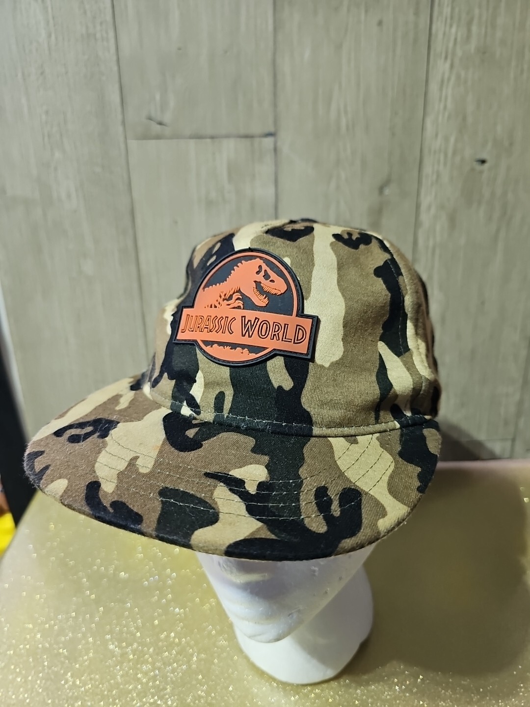 Jurassic World Youth Adjustable Snapback Camo Hat with Patch