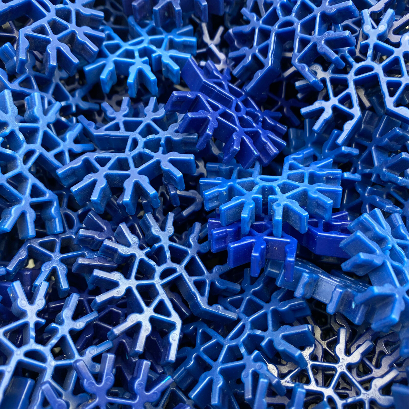 50 Knex Dark Blue Connectors 7 Position 3D - Standard K'nex Parts Lot