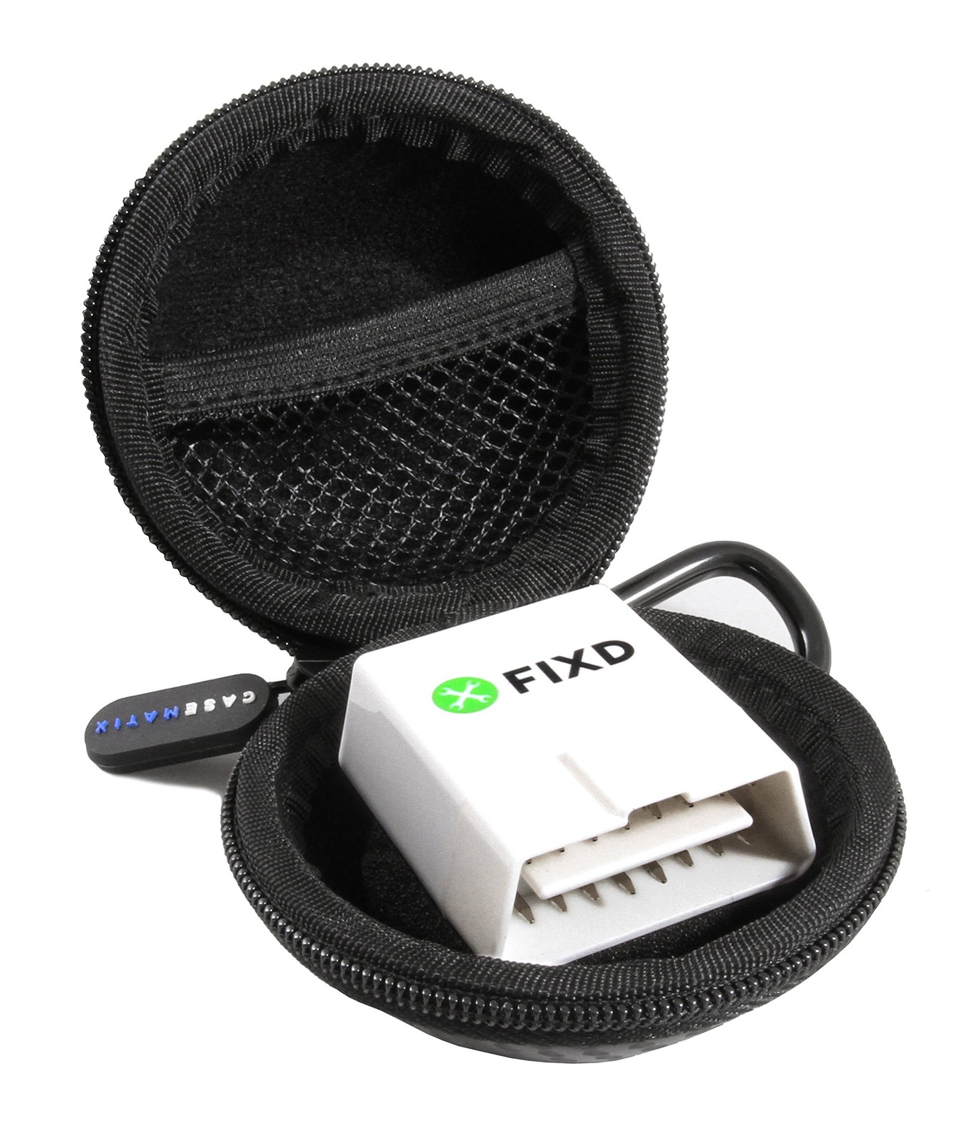 Casematix OBD Carry Case Compatible with FIXD OBD2 Bluetooth Compact, Black