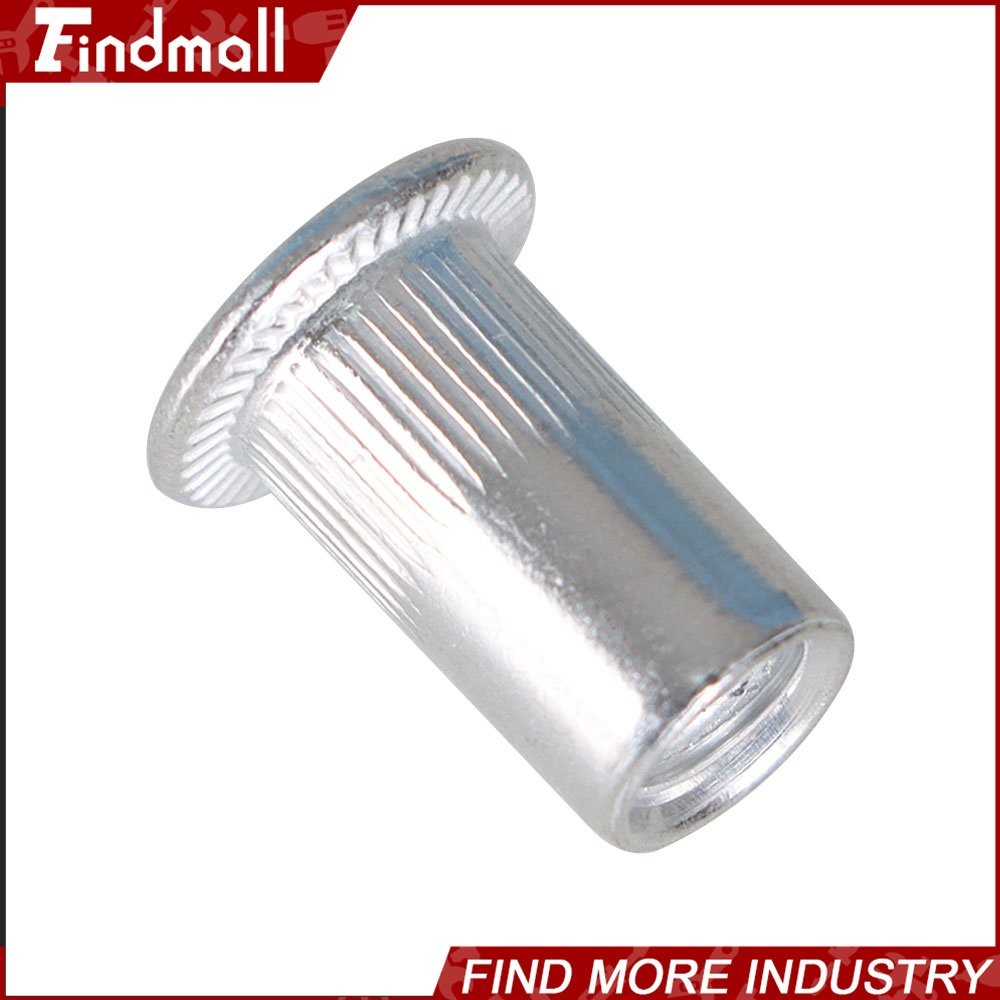 Findmall 100 Pack 10- 24 Aluminum Rivet Nut Rivnut Insert Nutsert SAE