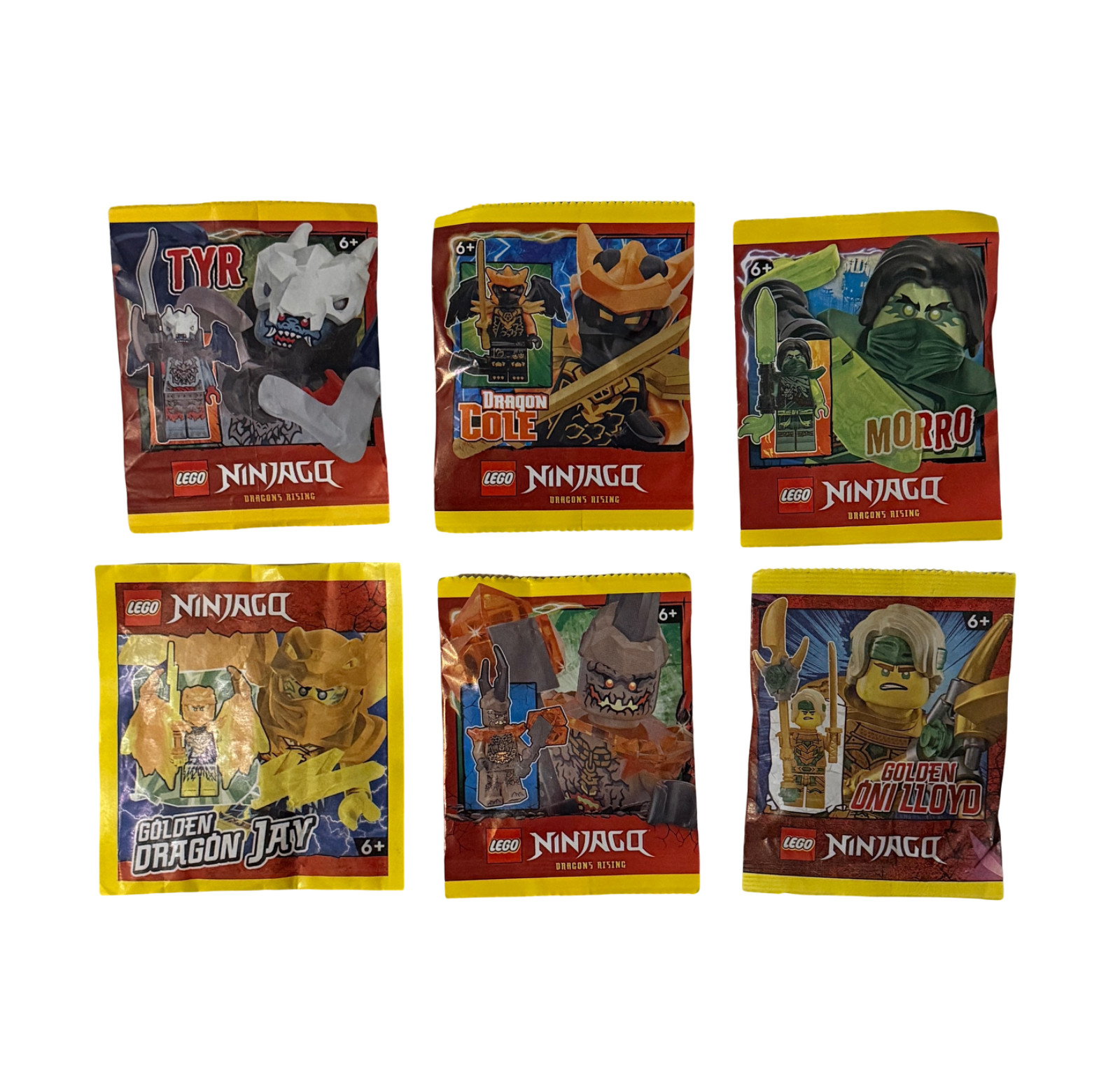 LEGO Ninjago Dragons Rising Minifigures Tyr Dragon Cole Morro Vangelis Oni Lloyd