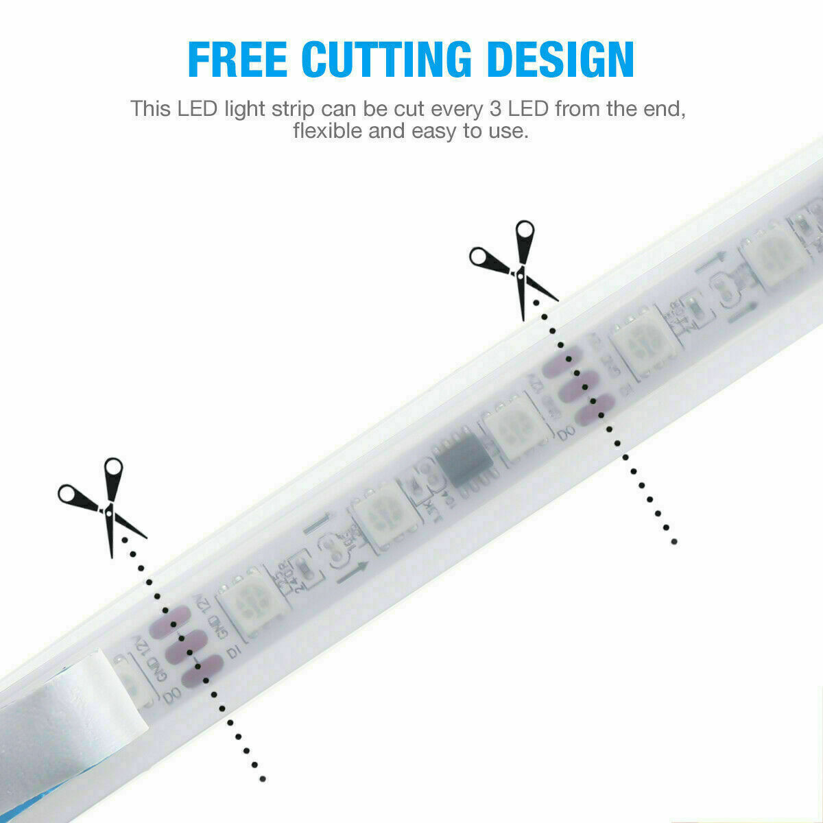2 PCS 60cm LED DRL Light Sequential Flexible Car Turn Signal Strip For Headlight