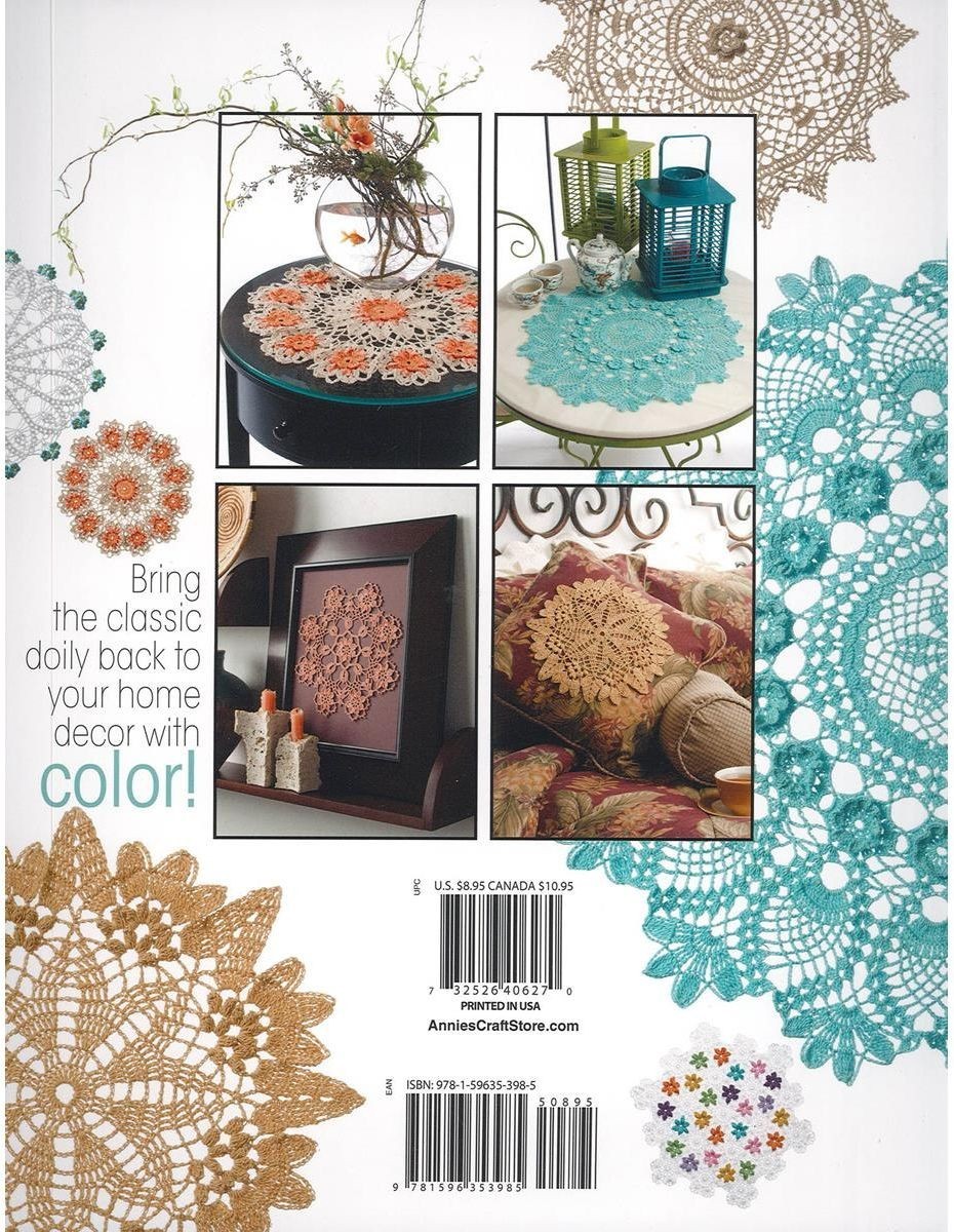 DOILIES In COLOR ~ Crochet Pattern Book ~ 9 Designs Created w/ Cotton Thread