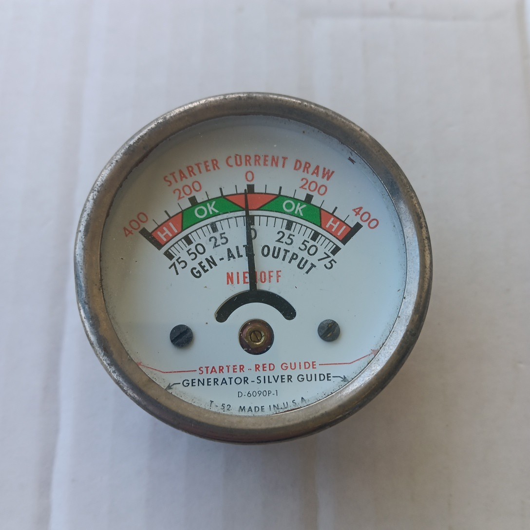 Niehoff Engine Starter Generator Current Draw Gauge T-52 D-6090P-1