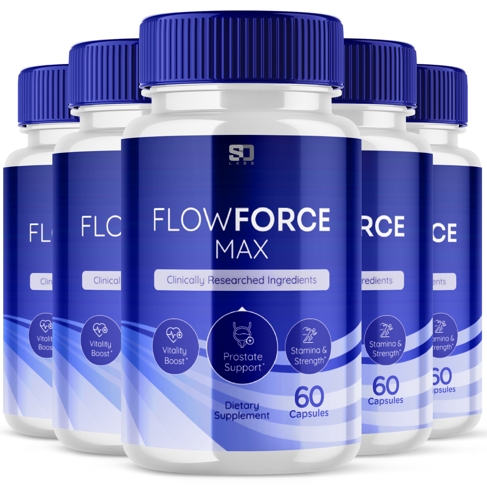 (5 Pack) FlowForce Max, Flow Force Max Male Vitality Supplement (300 Capsules)