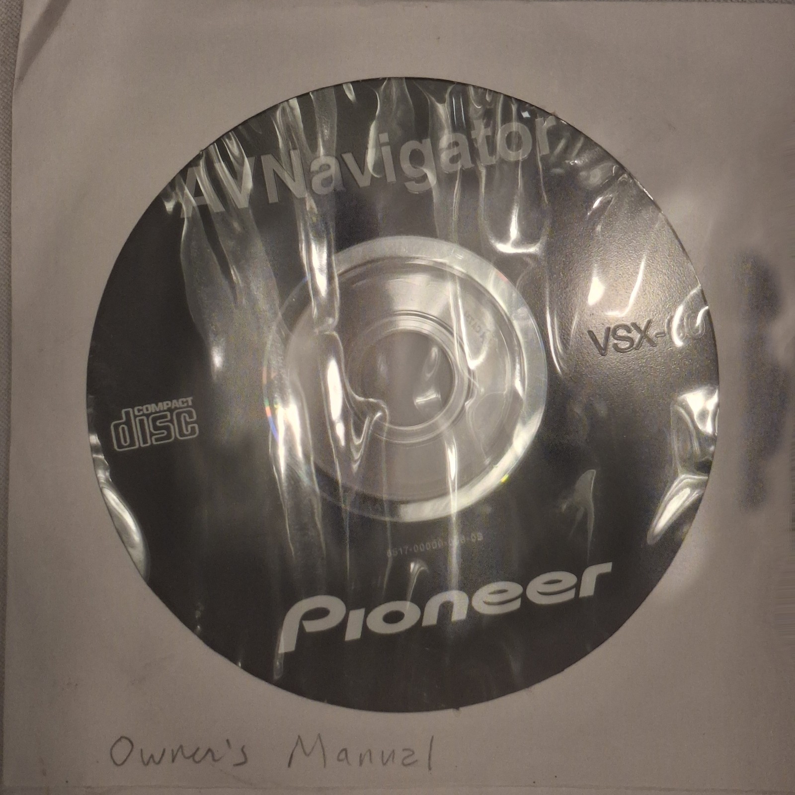 Pioneer Elite VSX-60 CD AVNAVIGATOR PROGRAM