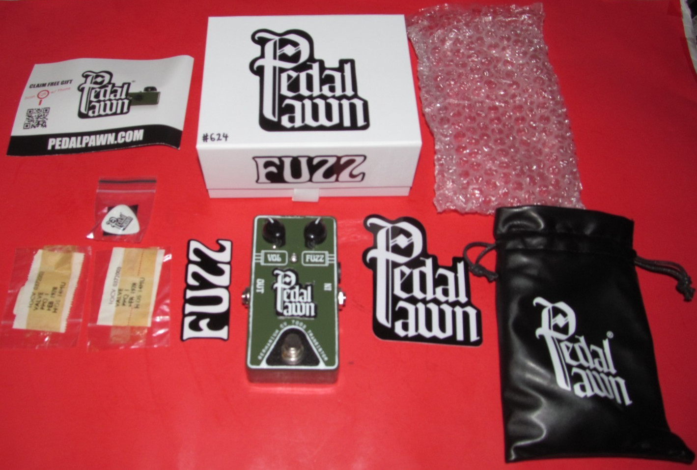 UNUSED ~ Pedal Pawn CV7003 Germanium Fuzz Pedal Vintage Olive Drab Green #624