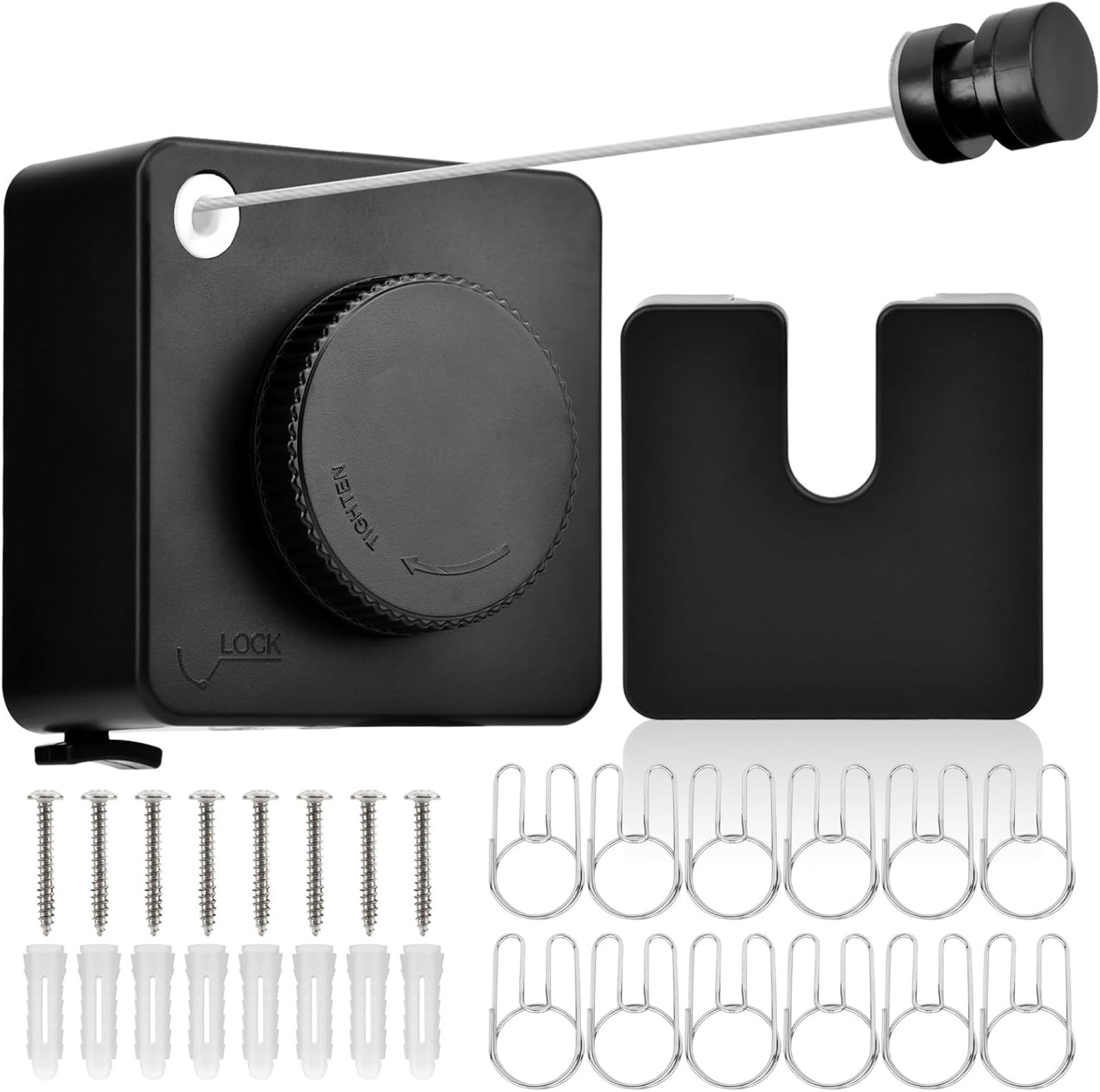 Retractable Clothesline Indoor Outdoor Stainless Steel Wall Mount Laundry Line