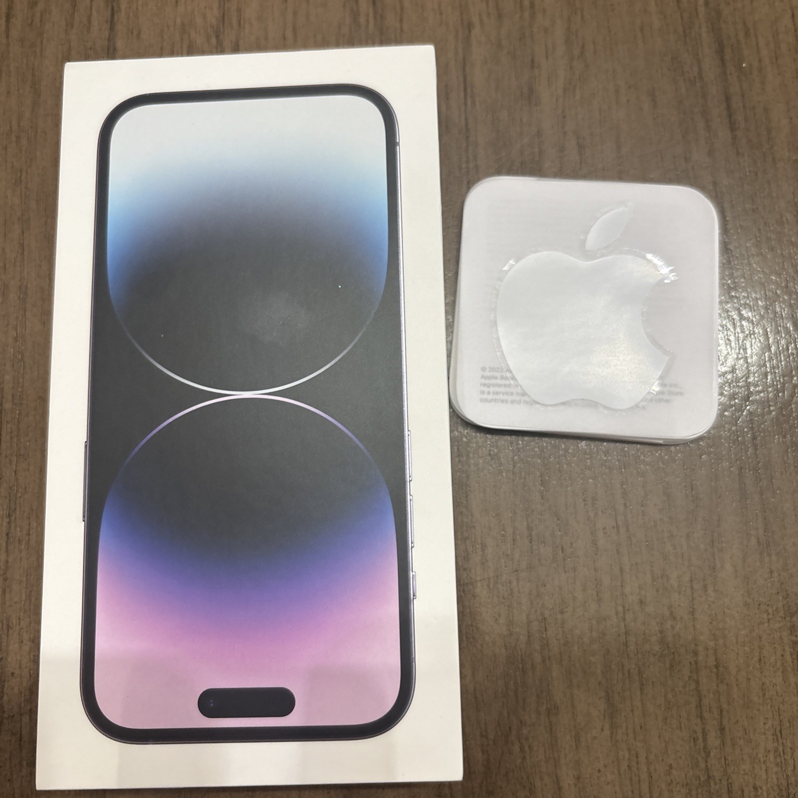 Apple iPhone 14 Pro Box Only, No Phone, W/White Apple Logo Sticker