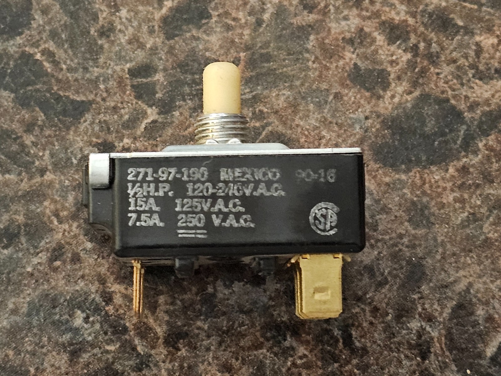 NOS Ark-Les 271-97-190 Rotary Selector Switch 4 Position 15A 125VAC TESTED