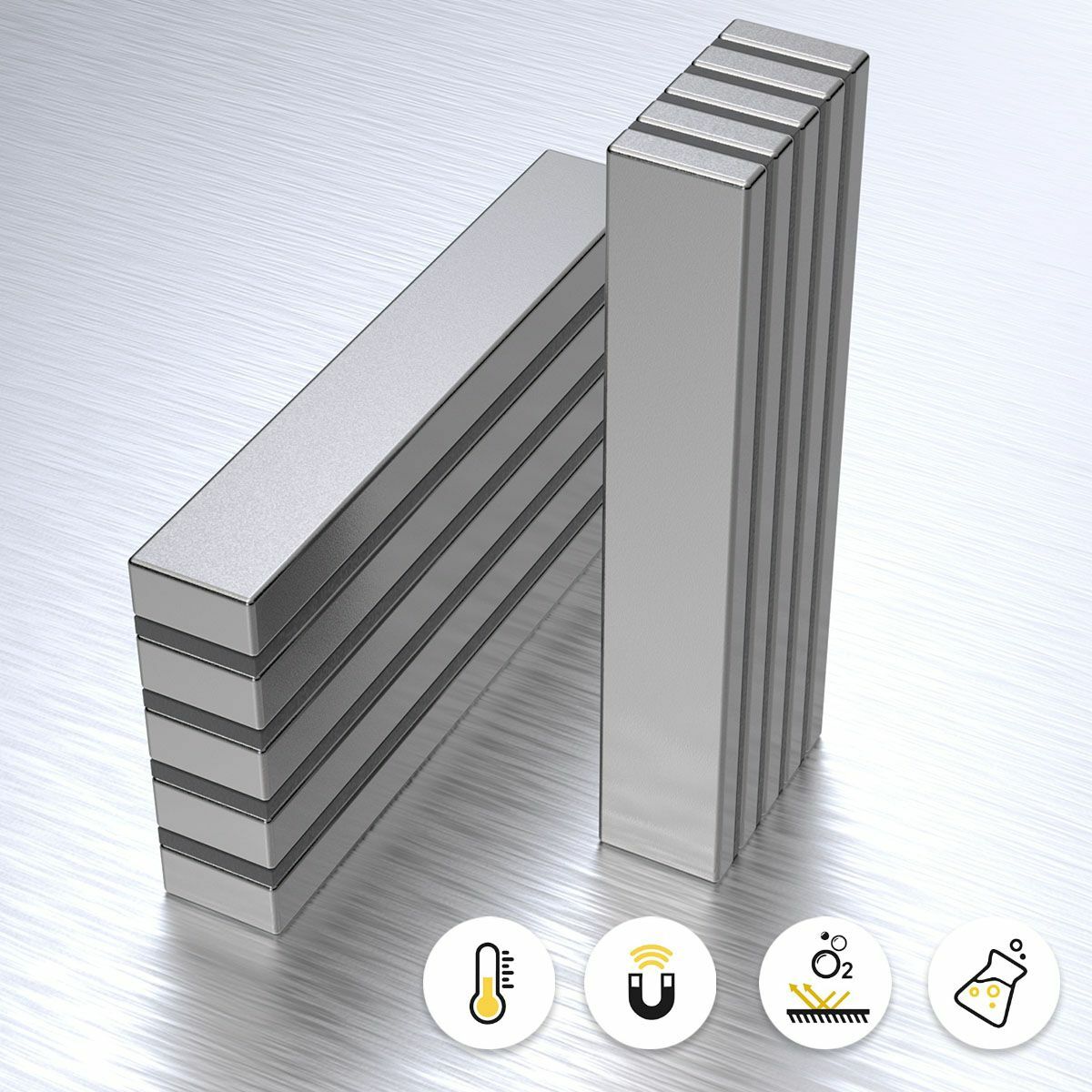 10-50Pcs N52 Super Strong Block Fridge Magnets Rare Earth Neodymium 60x10x5mm US