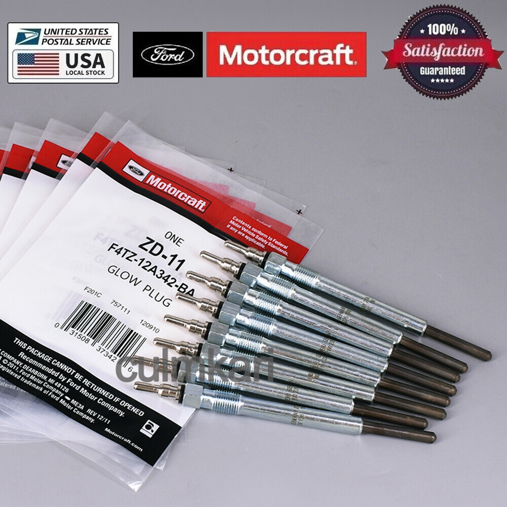 8PCS Genuine OEM ZD-11 F4TZ-12A342-BA Glow Plugs For F250 F350 E-350 7.3L ZD11