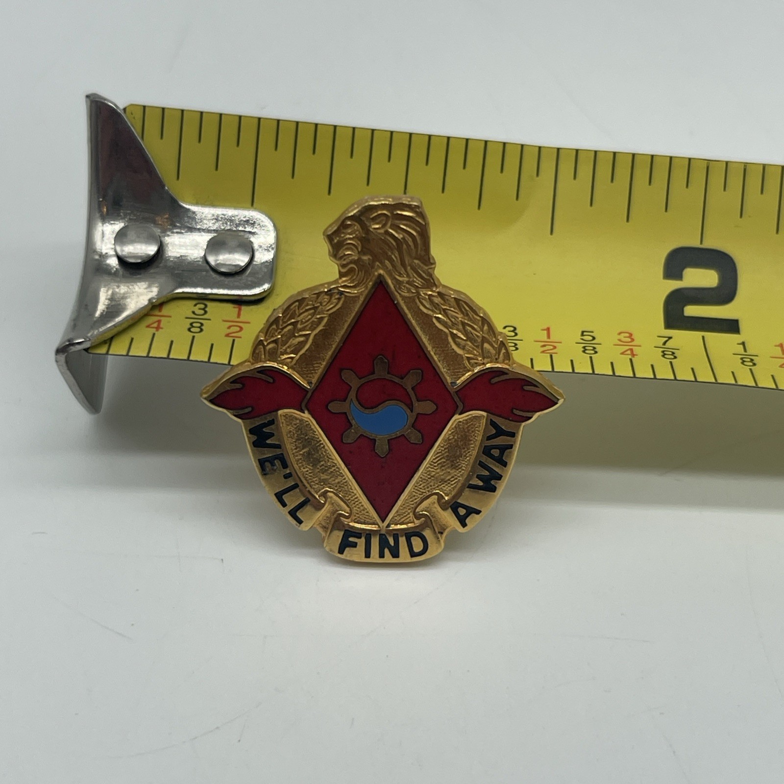 U.S. Military 119th Maintenance Battalion DI DUI Pin Clutch WE’LL FIND A WAY S21