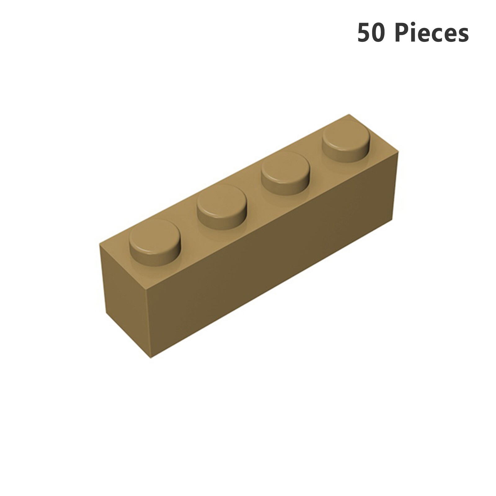3010 Brick 1X4 Dark Tan Bricks 50 PCS Bricks, Pieces & Parts 100% Compatible
