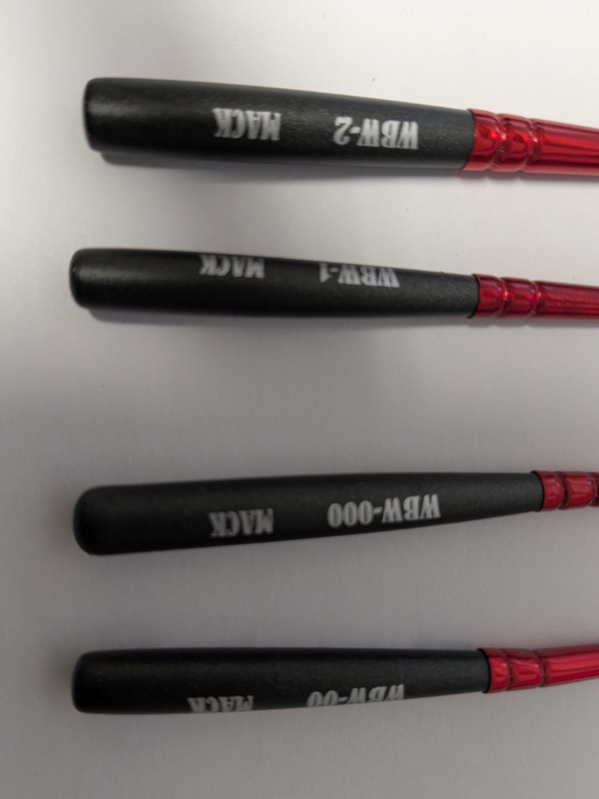 Andrew Mack Wizard Black Widow Scroll Striper Sizes 000, 00, 0, 1, 2 Set WBW