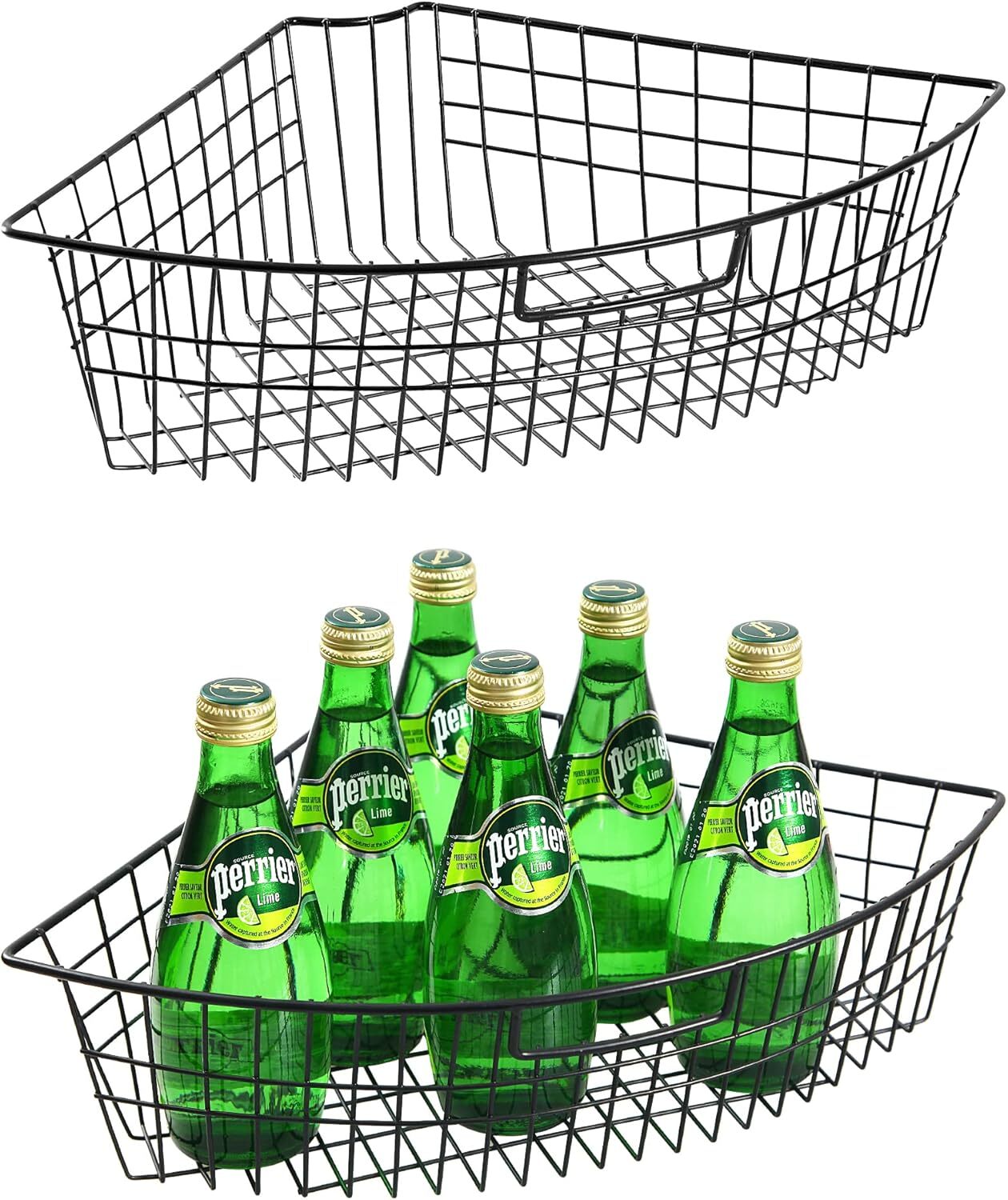 Lazy Susan Organizer Basket For 24" Diameter Turntable metal Organizing Storage
