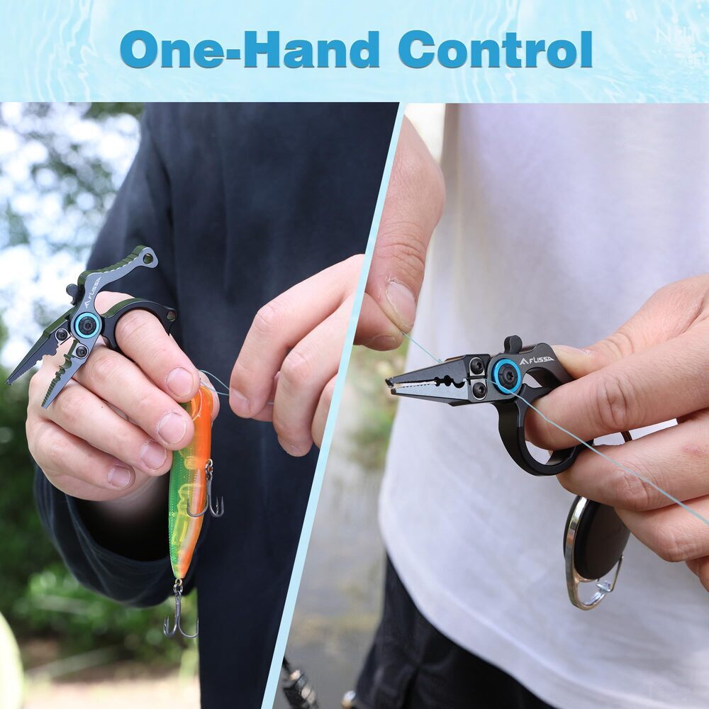 FLISSA Mini Fishing Pliers Fly Fishing Zinger Retractor Fish Hook Remover Tool