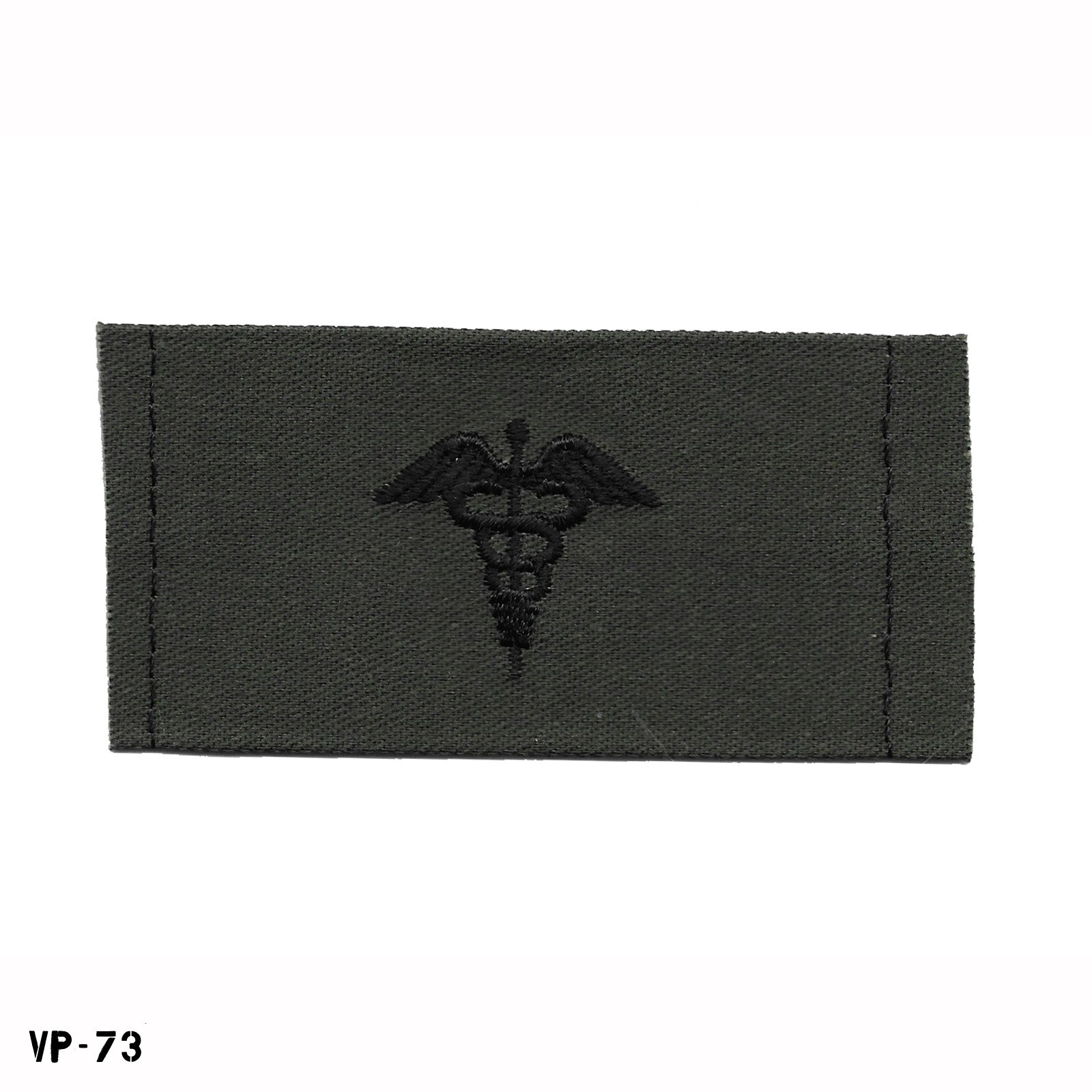 Physician Assistant WO Navy Embroidered Collar Device Patch ~ Subdued ~ NEW
