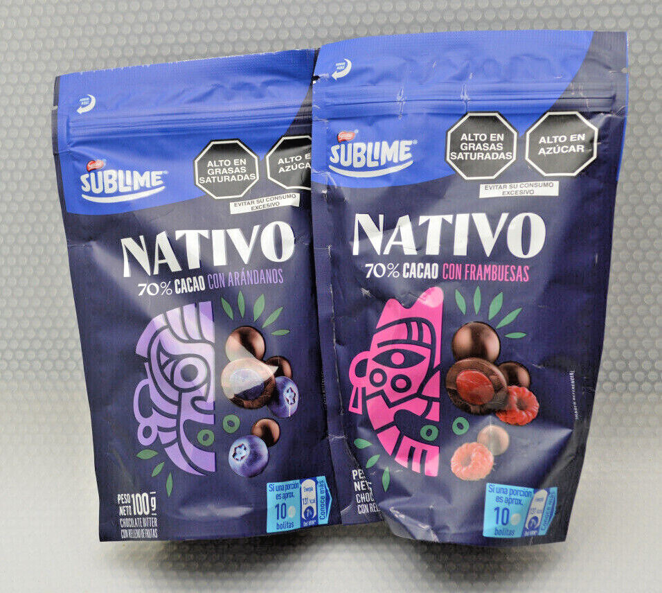 Nestle Sublime Nativo 70% Cacao Chocolate Bitter con Fruta 100g/3.52oz Choose