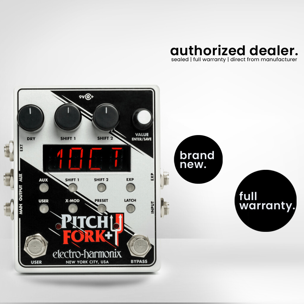 Electro-Harmonix Pitch Fork+ Plus Dual Pitch Shift Octave Effects Pedal