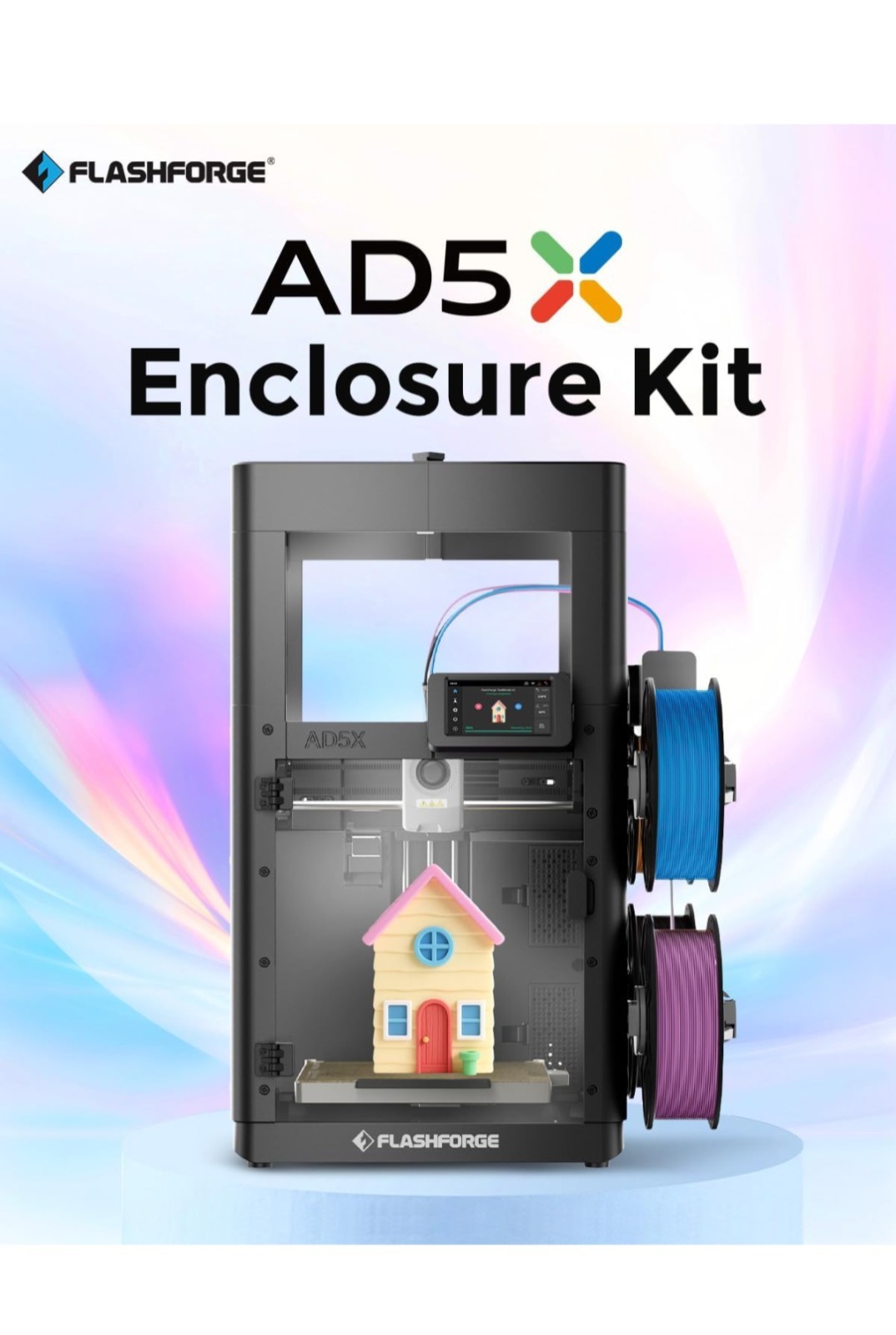 FLASHFORGE AD5X 3D Printer Enclosure Kit, DIY Colors & Style, Optimized Design,