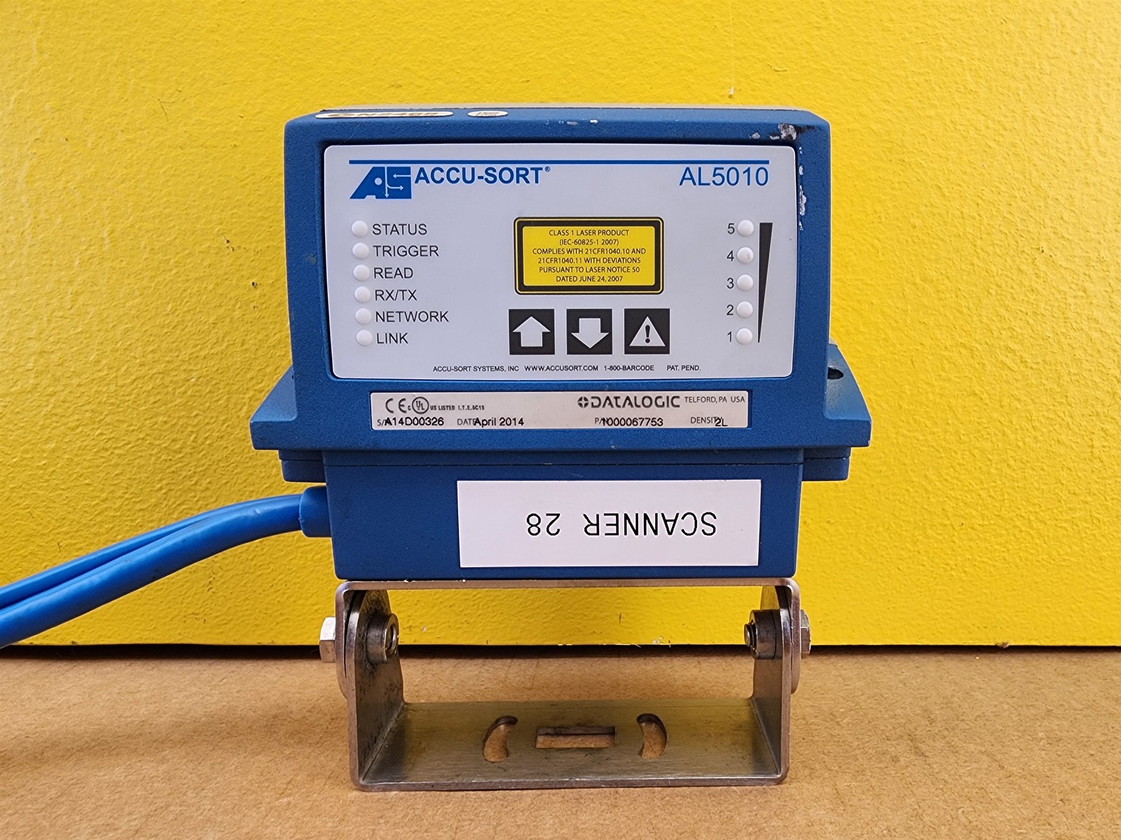 Datalogic Accu-Sort 1000067753 Industrial Laser Scanner w/ Base/Interface/Sensor