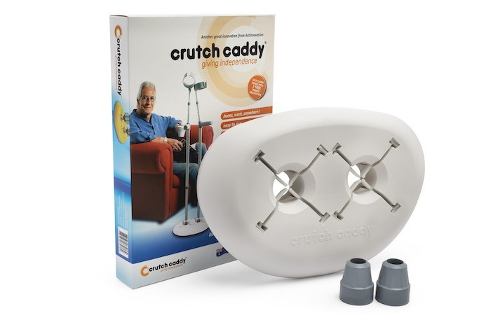 Crutch Caddy Vertical Crutches Stand for Forearm & Underarm Crutches + FREE GIFT