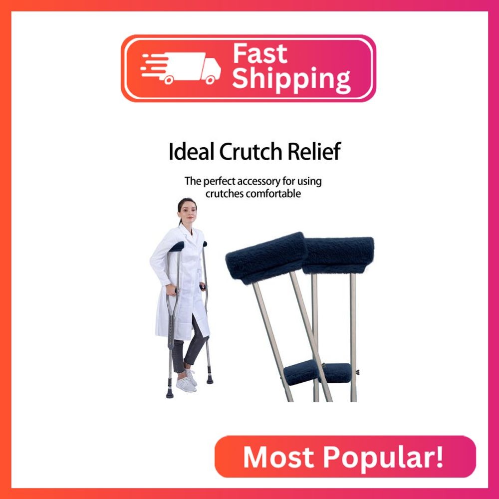 SPRING SEAON Crutches Padding Crutch Pads Pads for Crutches (Navy Blue)