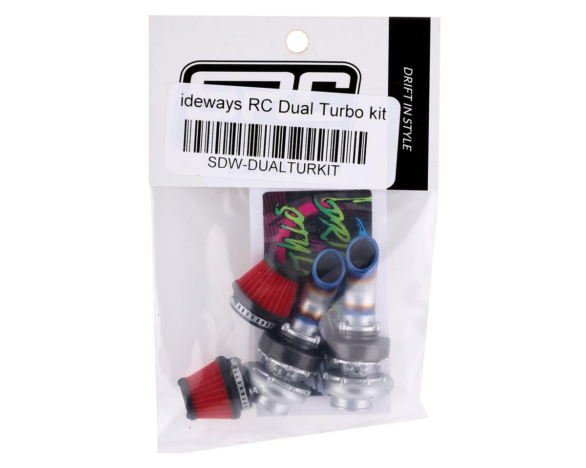 Sideways RC Scale Drift Dual Half Turbo Kit w/Cone Filter (2) (Red)