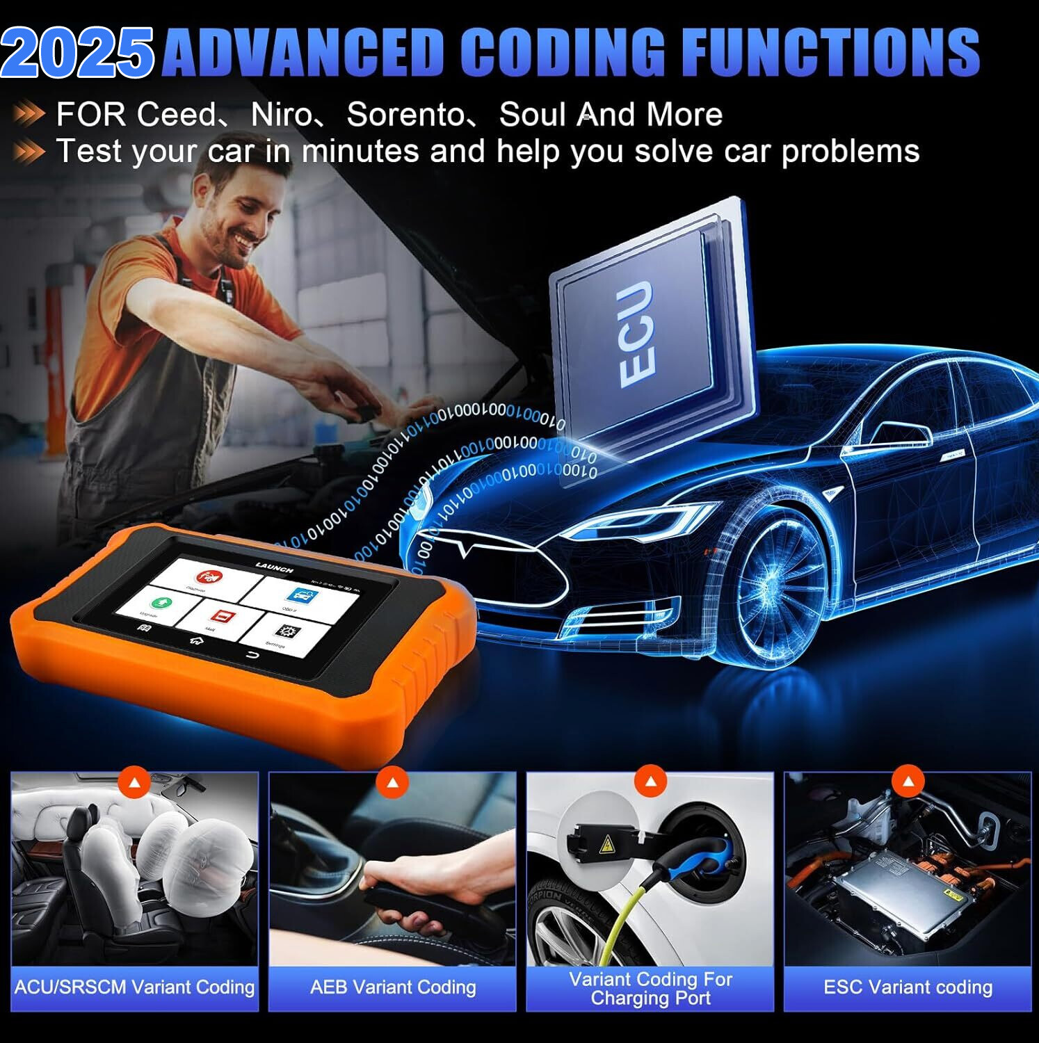LAUNCH Creader Elite V3 fit for Kia Hyundai Full System Diagnostic OBD2 Scanner
