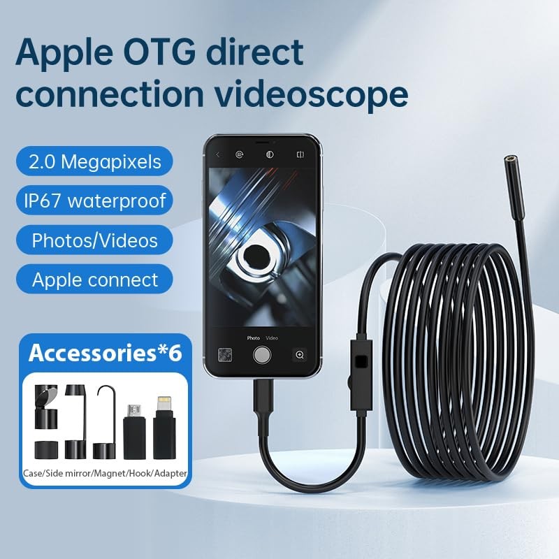 Endoscope Camera with Light, 1920P HD borescope Camera,IP67 Waterproof Snake,...