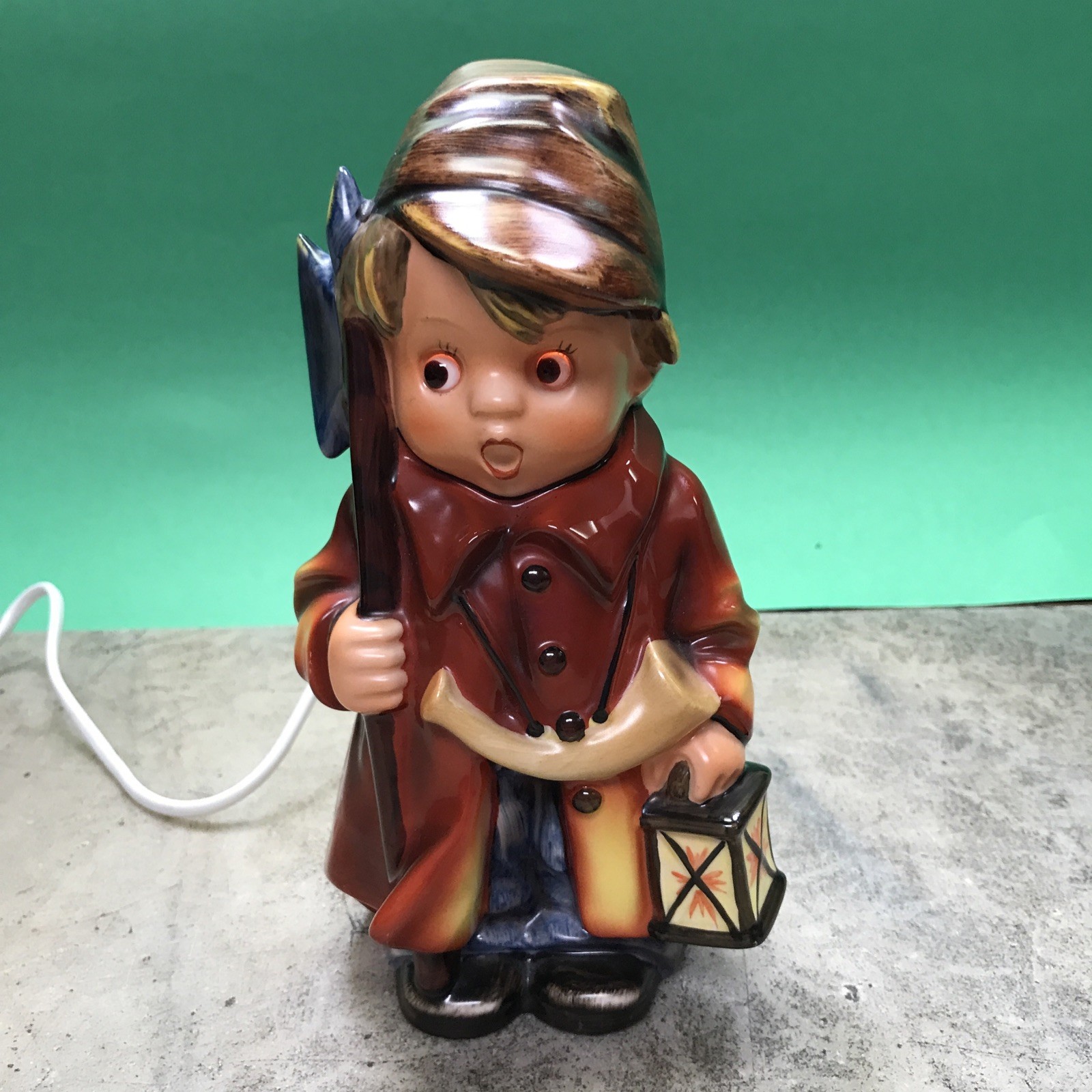 Night Watchman Perfume Lamp Porcelain Goebel Hummel Vintage German Fairy light