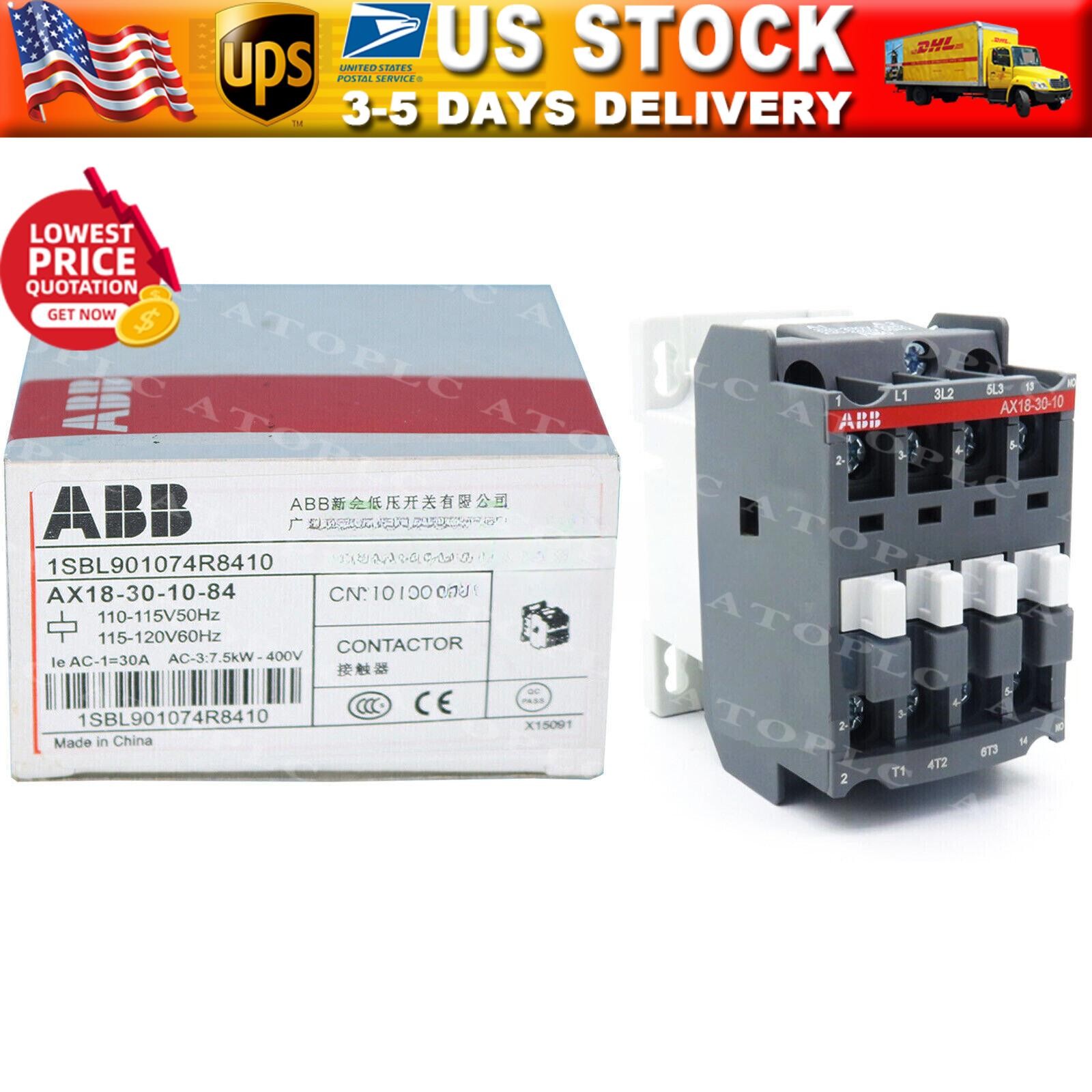 New In Box ABB AX18-30-10-84 AC Contactor 1Pcs