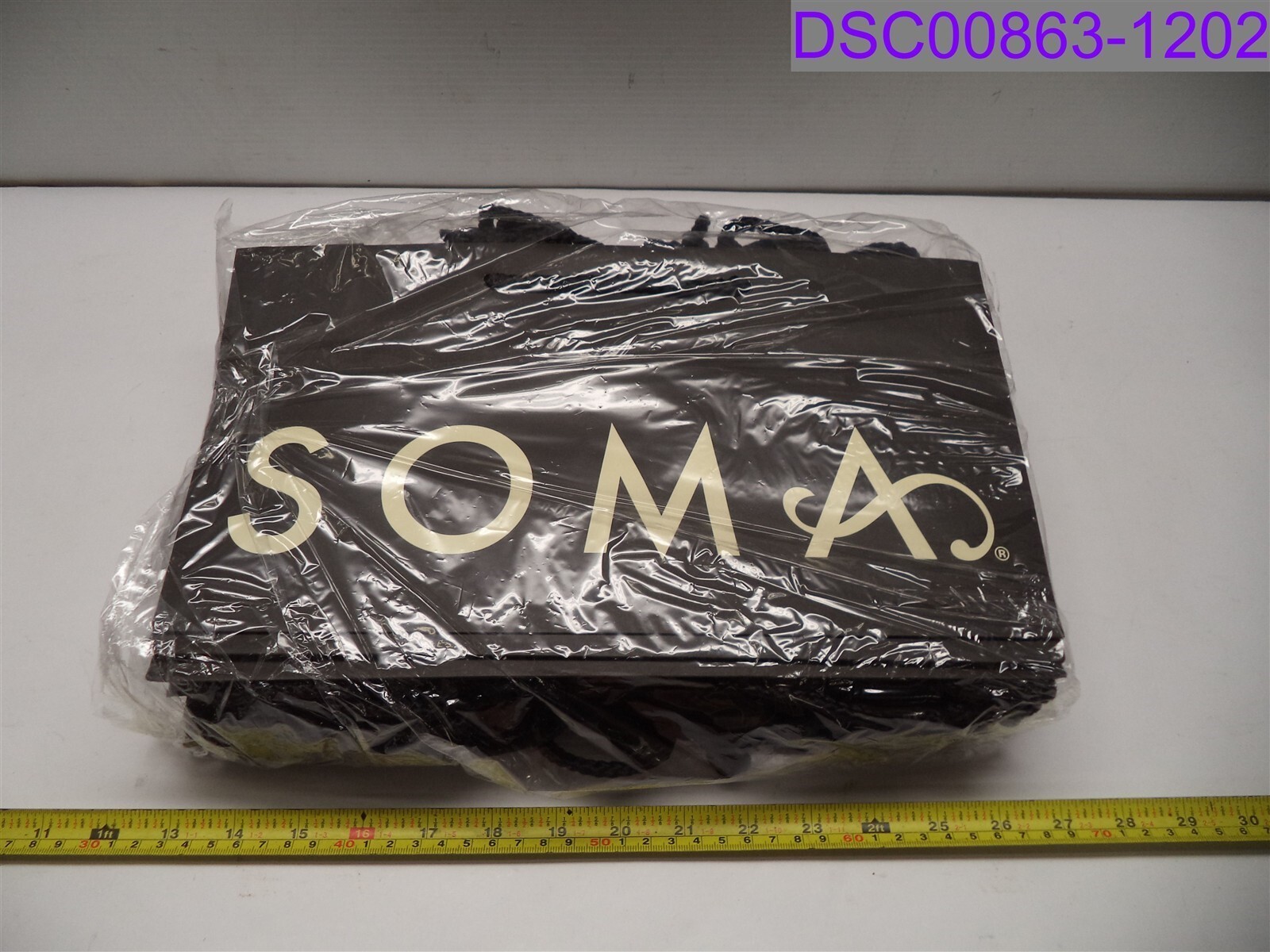 Qty = 100: Soma Small Shopper 2020 Black 13" x 4.375" x 7" P/N 6000