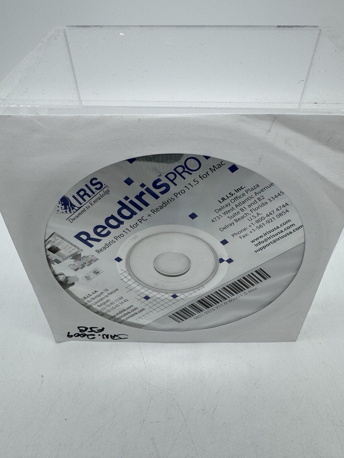 IRIS Readiris Pro 11 for PC Windows & Pro 11.5 for Mac OS CD 5851-3376 2006