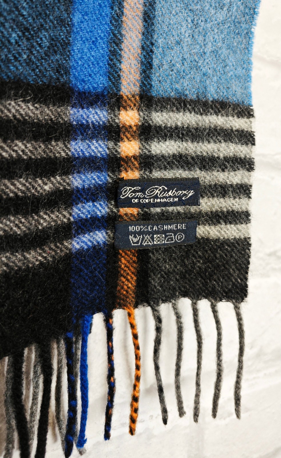 Tom Rusborg 100% Cashmere Multicolred Scarf
