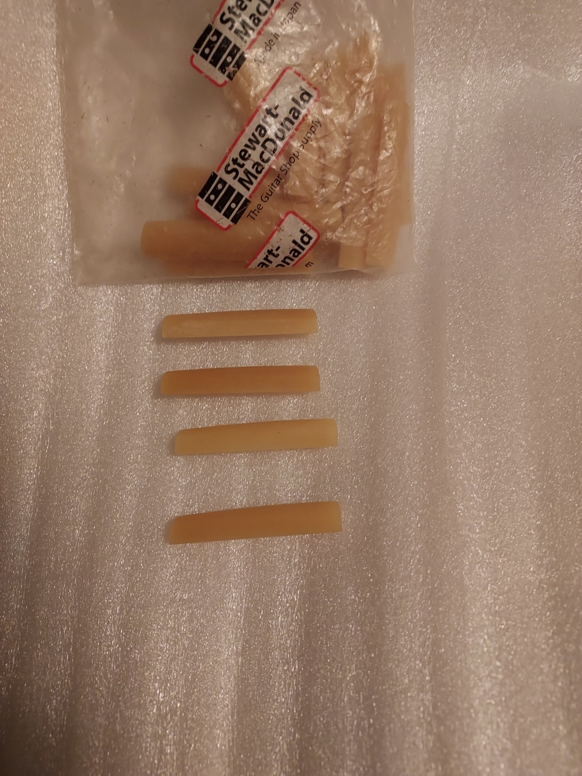 StewMac Unbleached Bone Nut - 2 Pak -  For Martin, Shaped, 1-13/16" Length