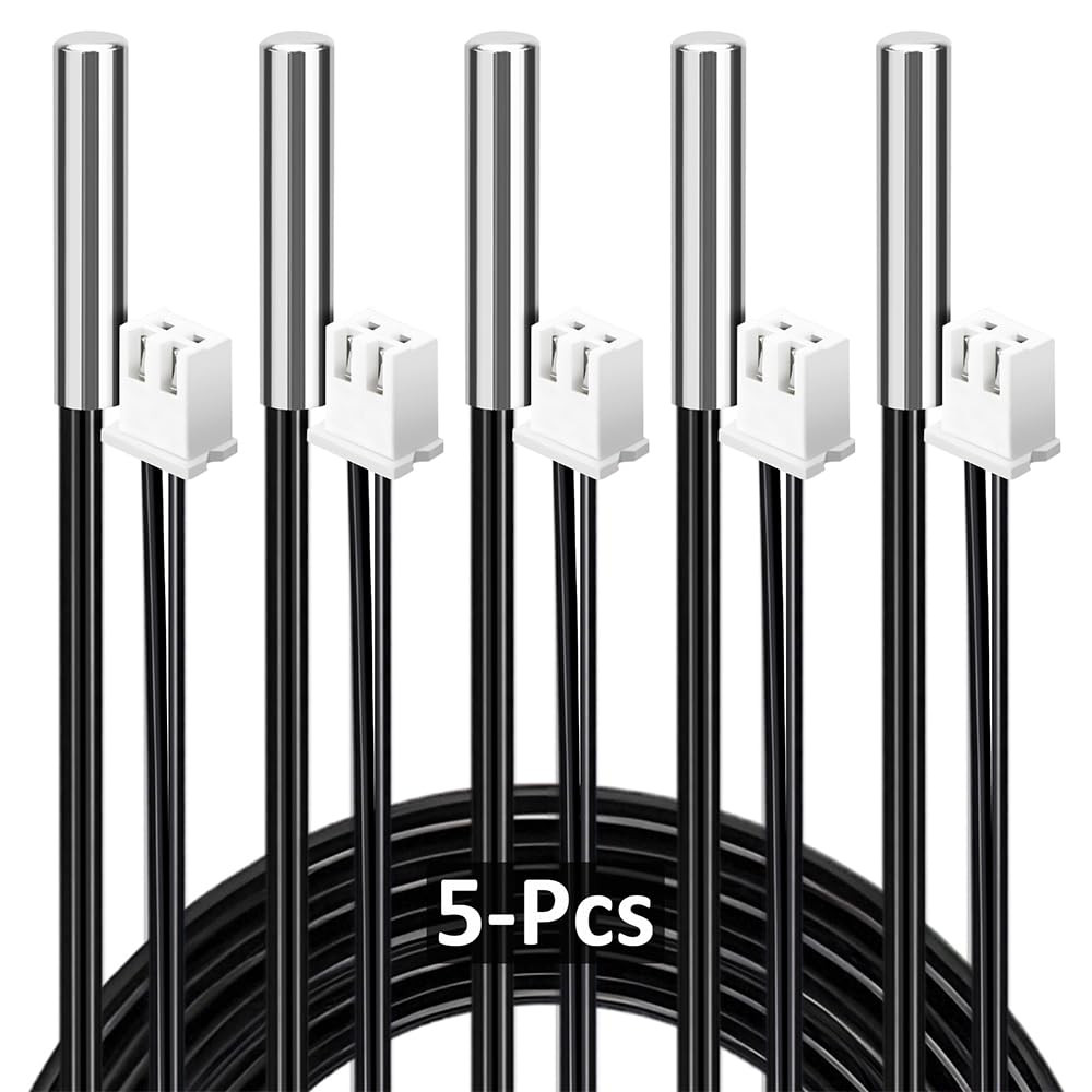 5PCS High Accuracy Temperature Sensor Probe, Premium B3950 Ntc 10K Thermistor
