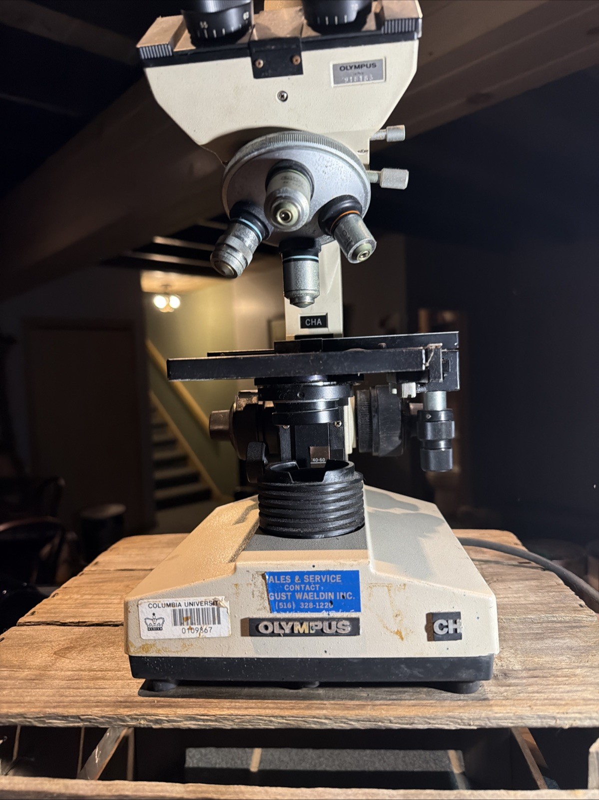 Vintage Olympus CHA Binocular Microscope - Tested Working - Japan - Lab Grade