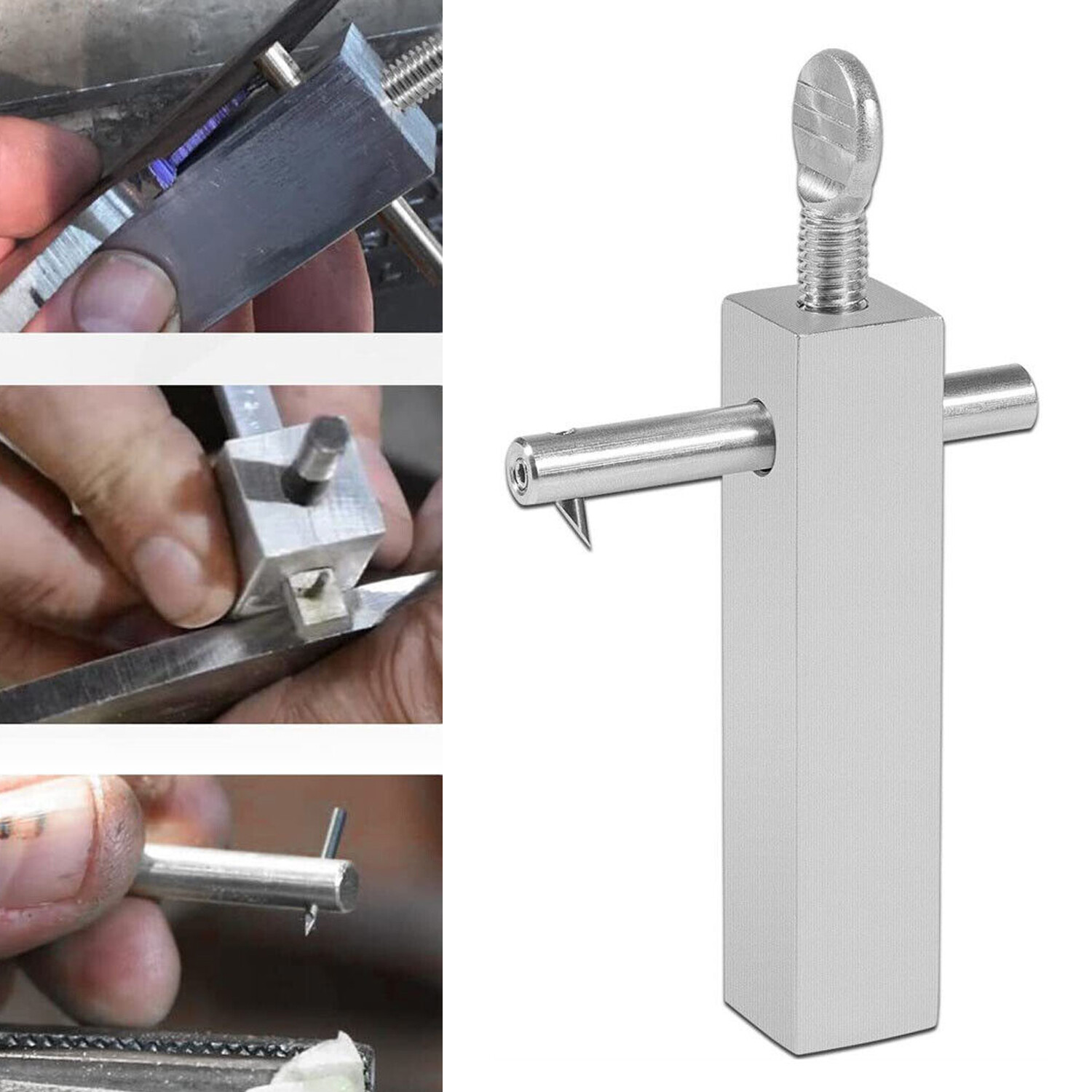 Stainless Steel Knife Maker's Center Scribe with Tip for Marking Center Lines