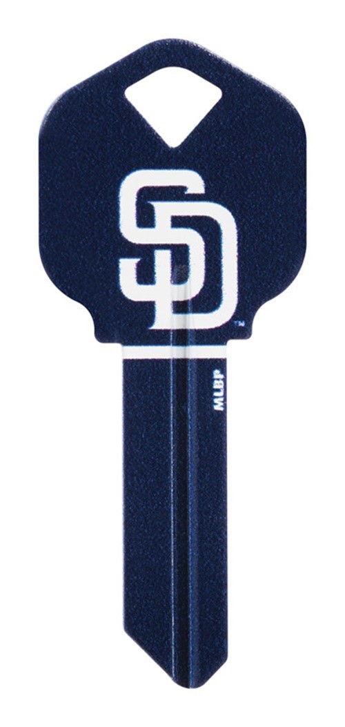 Hillman 89677 San Diego Padres Multicolored Brass Blank Key (Pack of 6)