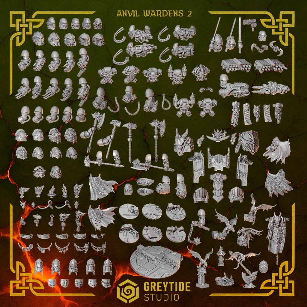 Anvil Wardens 2 Upgrade Bits | 16K Resin 3D Printed [Greytide]